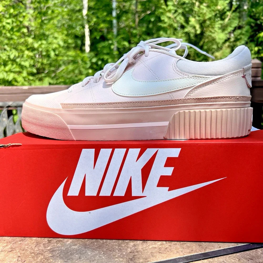 Size 12 - Nike Court Legacy Lift Light Soft Pink Women’s New With Box DM7590-600